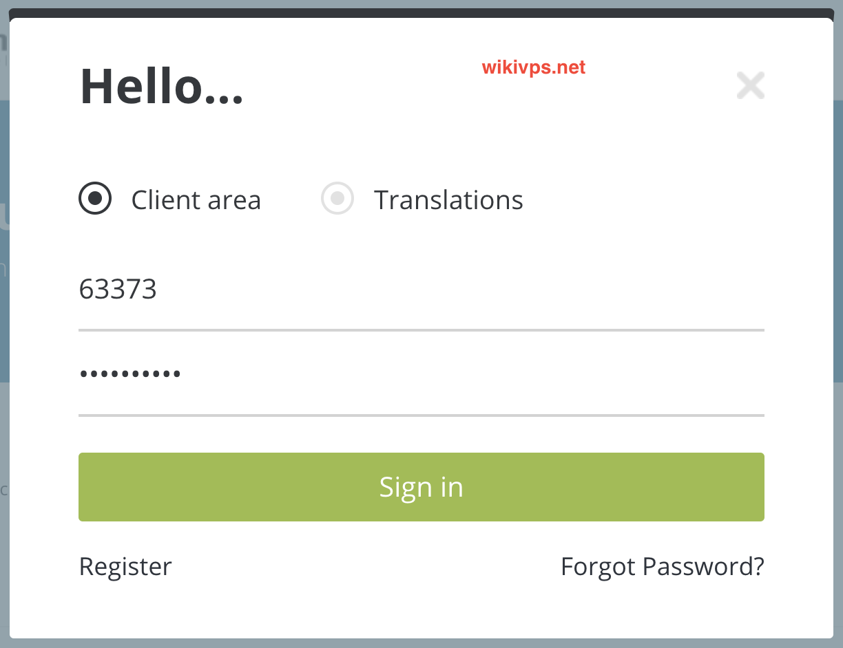wikivps-login to portal client