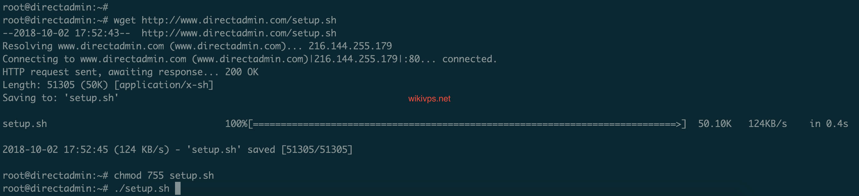 wikivps-installation progress